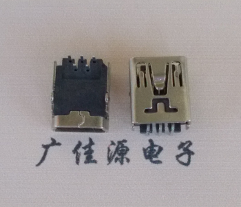 洪梅镇MINI USB前两脚插座 90度卧式 端子DIP针脚定义