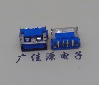 洪梅镇AF短体10.0接口 蓝色胶芯 直边4pin端子SMT