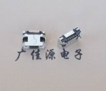洪梅镇迈克小型 USB连接器 平口5p插座 有柱带焊盘