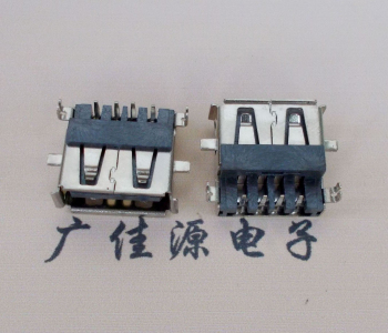 洪梅镇AF USB母座90度 DIP沉板3.9/4.9 耐高温有卷边