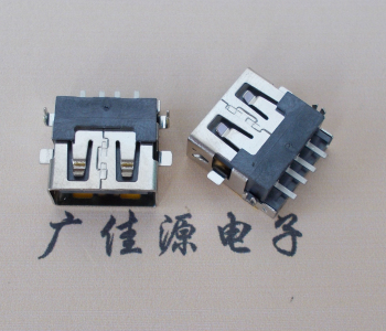 洪梅镇 USB母座 贴片沉板3.5/4.9 直口/卷口铜壳/铁壳