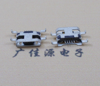 洪梅镇MICRO USB 5PIN接口 沉板1.6MM 四脚插板无导位