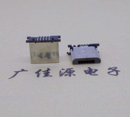 洪梅镇MICRO USB 5P公头短体5.6mm立贴带柱无卡勾